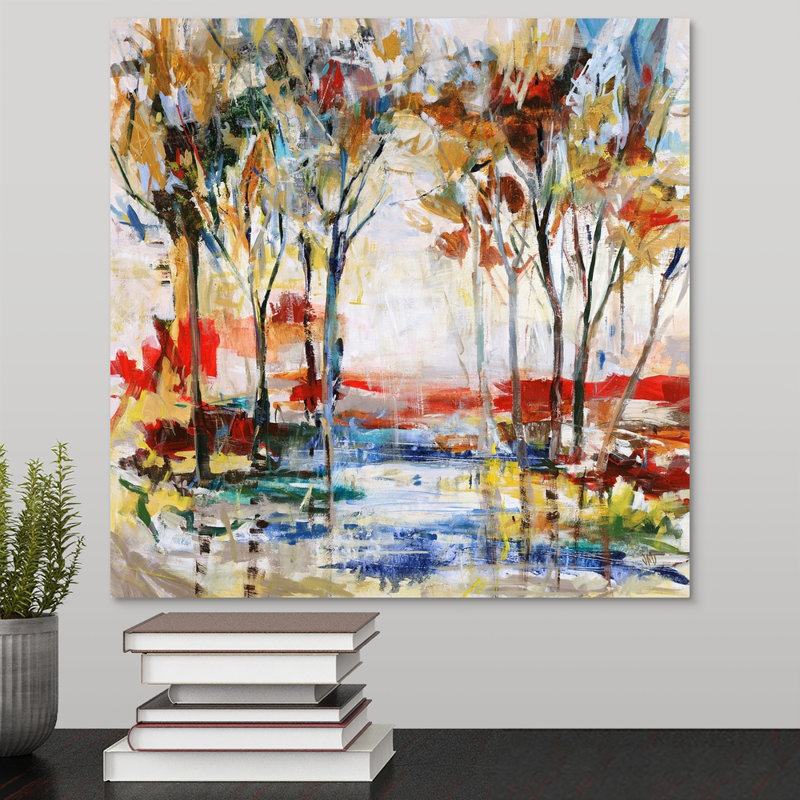 « Red Cliff Grove », reproduction d'art Aniha, Tolya, H 16 po x l 16 po x 1,5 po, Toile
