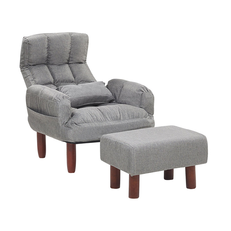 Willapa 65cm Wide Club Recliner, Grey