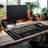 CounterArt Black & White Large Waterproof Desk Protector with Office Windows Cheat Sheet 32” x 16”