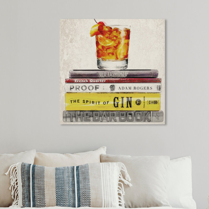 Bar Bar - reproduction d'impression sur papier, H 12 po x l 12 po x P 0,75 po, Toile tendue
