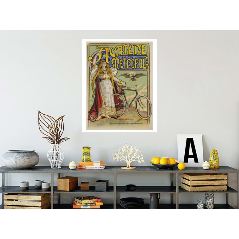Affiche «Acatene Metropole» par Charles Tichon d'après Lucien Baylac - Estampe numérique, H 40 po x l 32 po