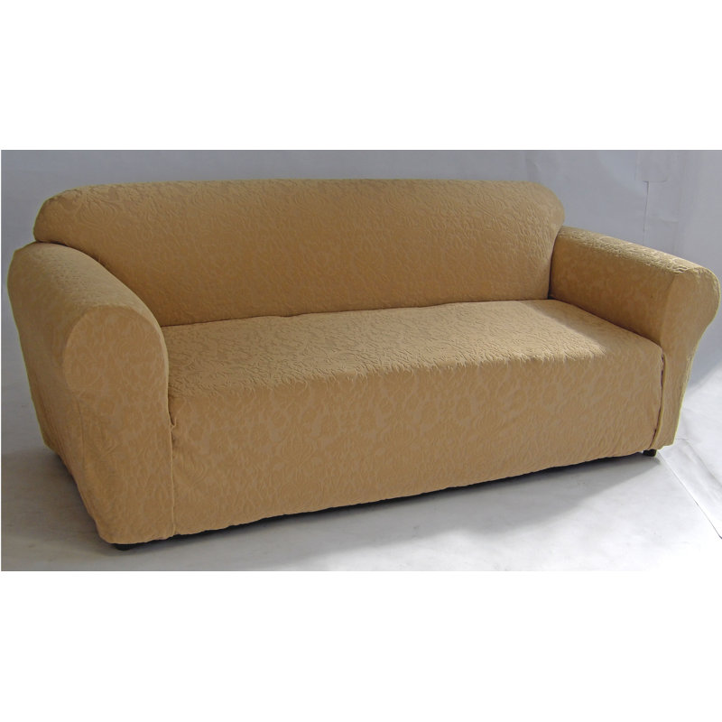 Housse pour canapé Stretch Floral, H 38 po x l 96 po x P 38 po, Or