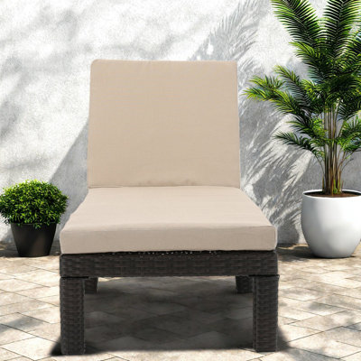 Méridiennes de patio réglables, terrasse en fer rotin moderne