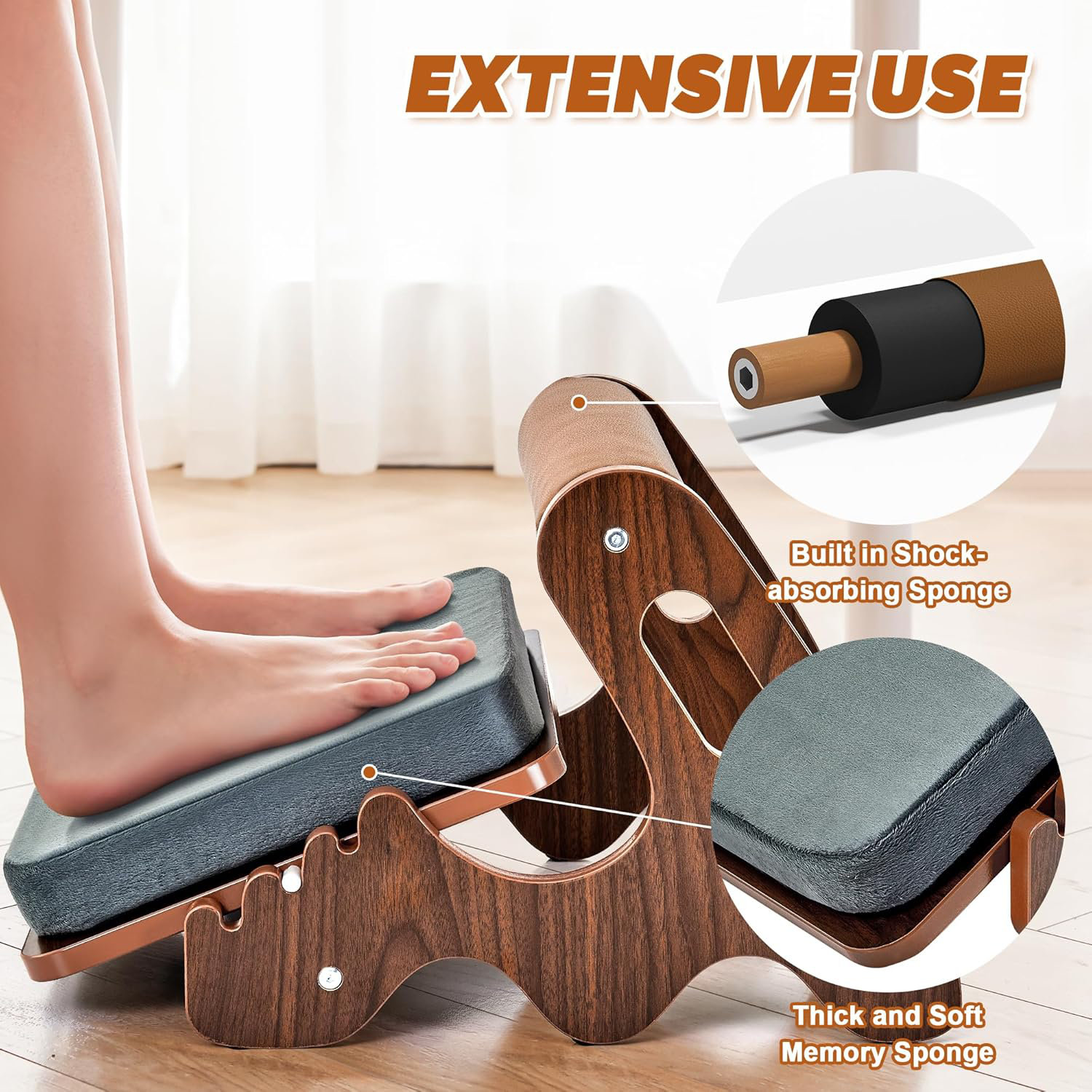 AGROTECH AVS Foot Rest for Under Desk at Work- Adjustable Rocking Foot ...
