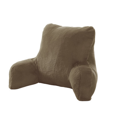 Coussin de dossier uni en fausse fourrure