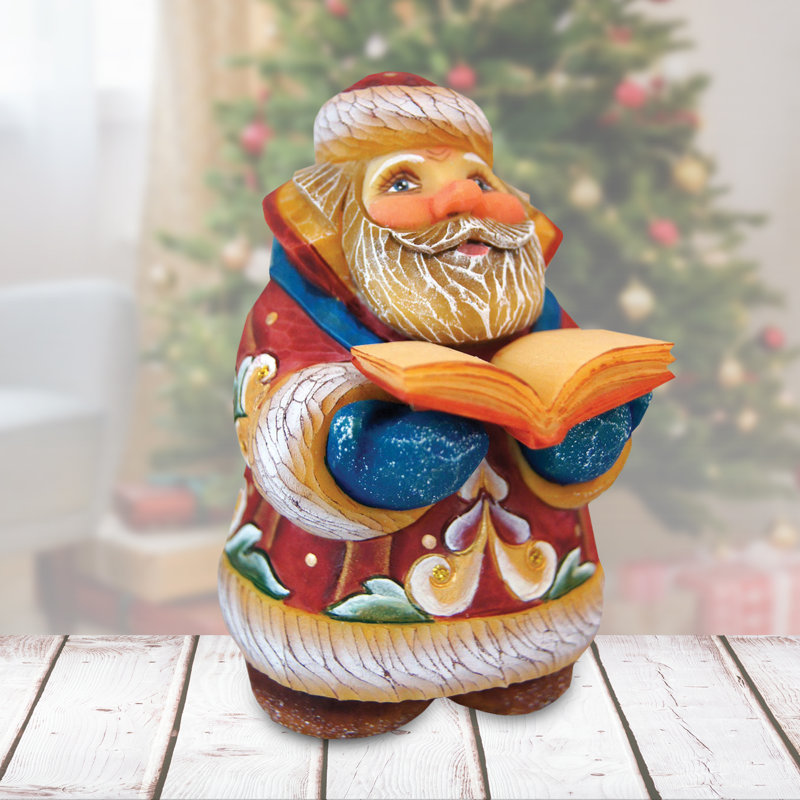 Derevo Mini Schoolar Santa Figurine