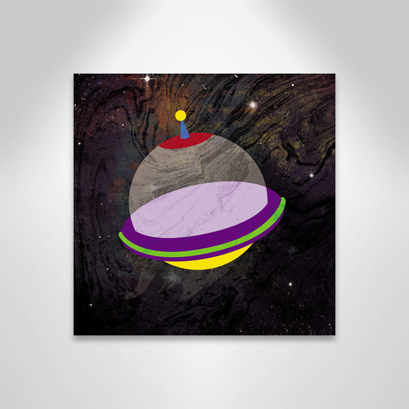Impression sur papier roulée «Spaceship Adventure Three», H 16 po x l 16 po x P 1,5 po, Canevas