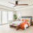 52 Inch Flush Mount Ceiling Fan With Remote Control, 3 Reversible Wood Blades Noiseless DC Motor Ceiling Fan Without Light