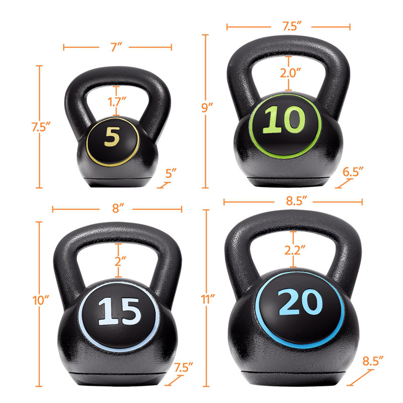 50LBS Kettlebell Set for Home Gym