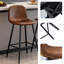 Ensemble de 2 tabourets de bar à hauteur de comptoir avec tabourets de bar à l'arrière-1375892402