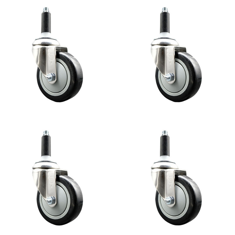 Polyurethane Swivel Caster, Rouge