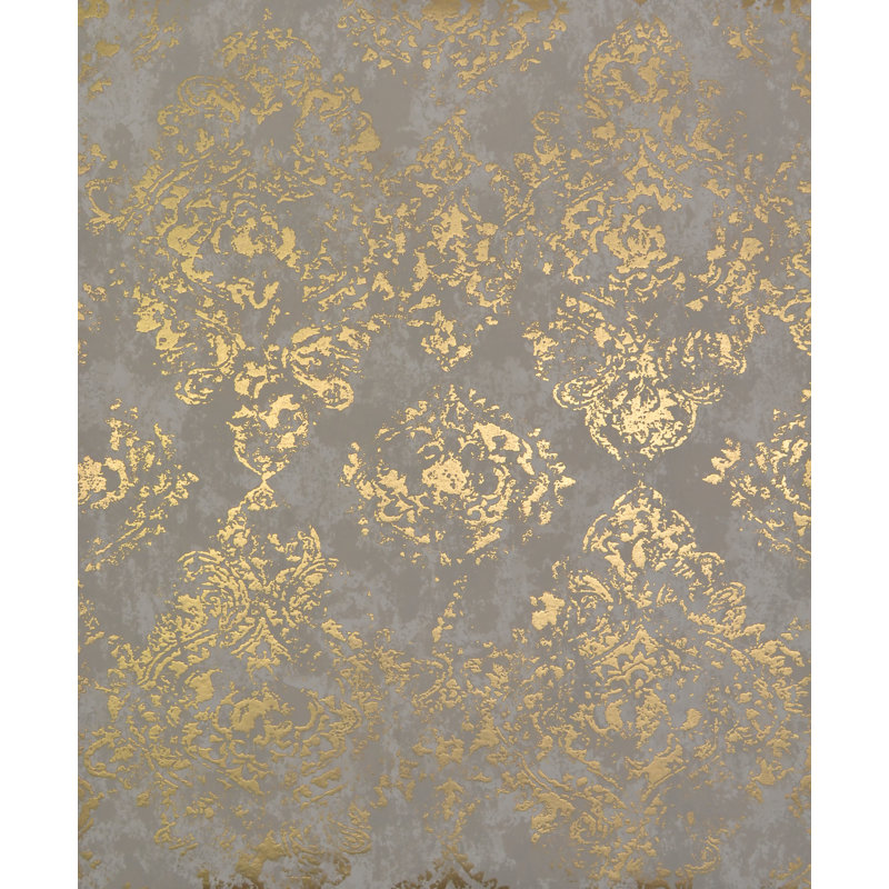 Damask Roll, Khaki/Gold