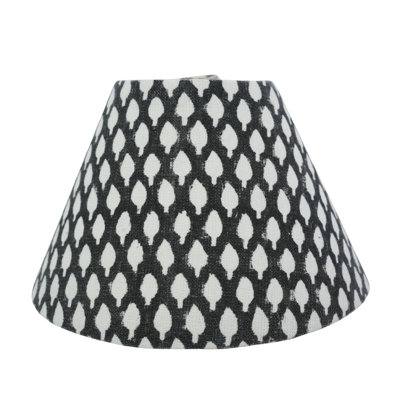 Lamp Shade Handmade Indian Floral Block Print Linen Detachable Lampshade - KHUSHBU