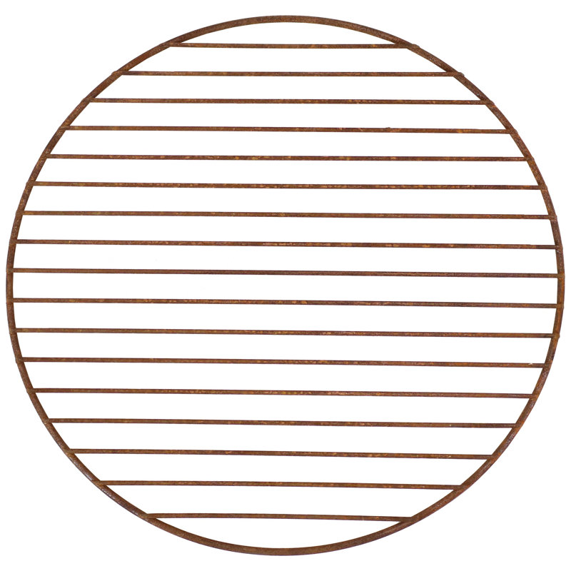 Bachet 50" Rust Patina Finish Steel Wood-Burning Chiminea with Wood Grate, Oxidized Rust