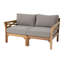 Monterey Teak Outdoor Loveseat with Sunbrella Cushions-775342007