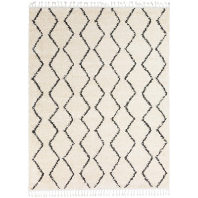 Tapis crème / noir Adeeva