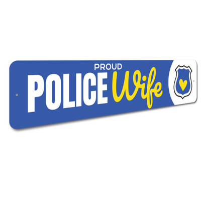 Enseigne de police en aluminium pour femme