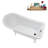 58" Streamlin Clawfoot Tub,Tray,Drain, Clawfeet-101628931-102219861