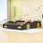 Full Size Race Car Platform Bed With Built-In Storage Space And Side Rails-1004929924