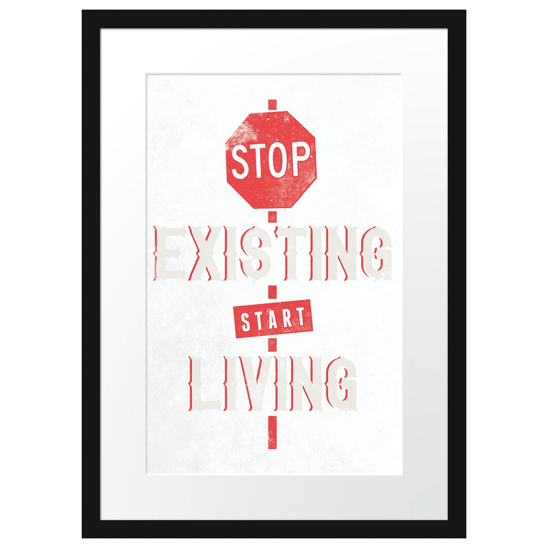 Gerahmtes Poster Start Living Light