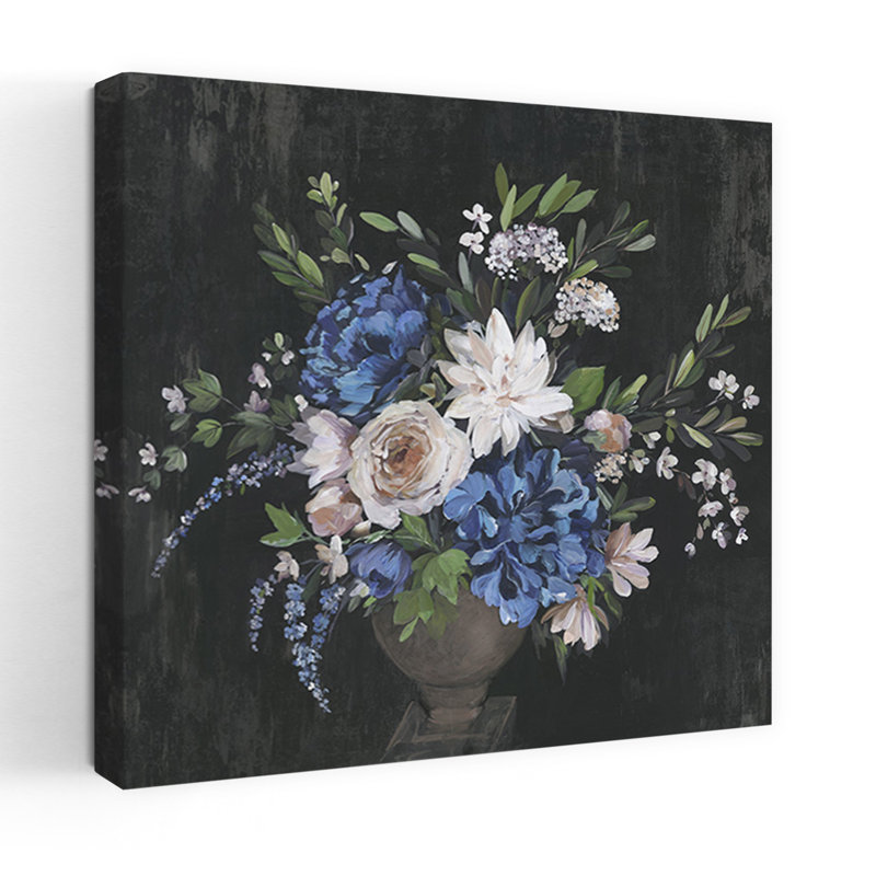 Bouquet bleu, bonheur classique, art floral élégant, H 18 po x l 18 po