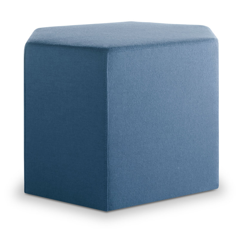 Hecks Hexagon Ottoman, Vesper Marine Blue