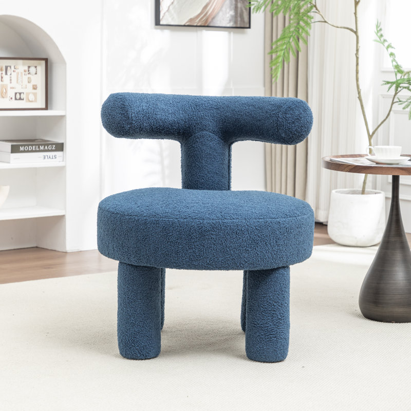 Bula Upholstered Barrel Chair, Navy