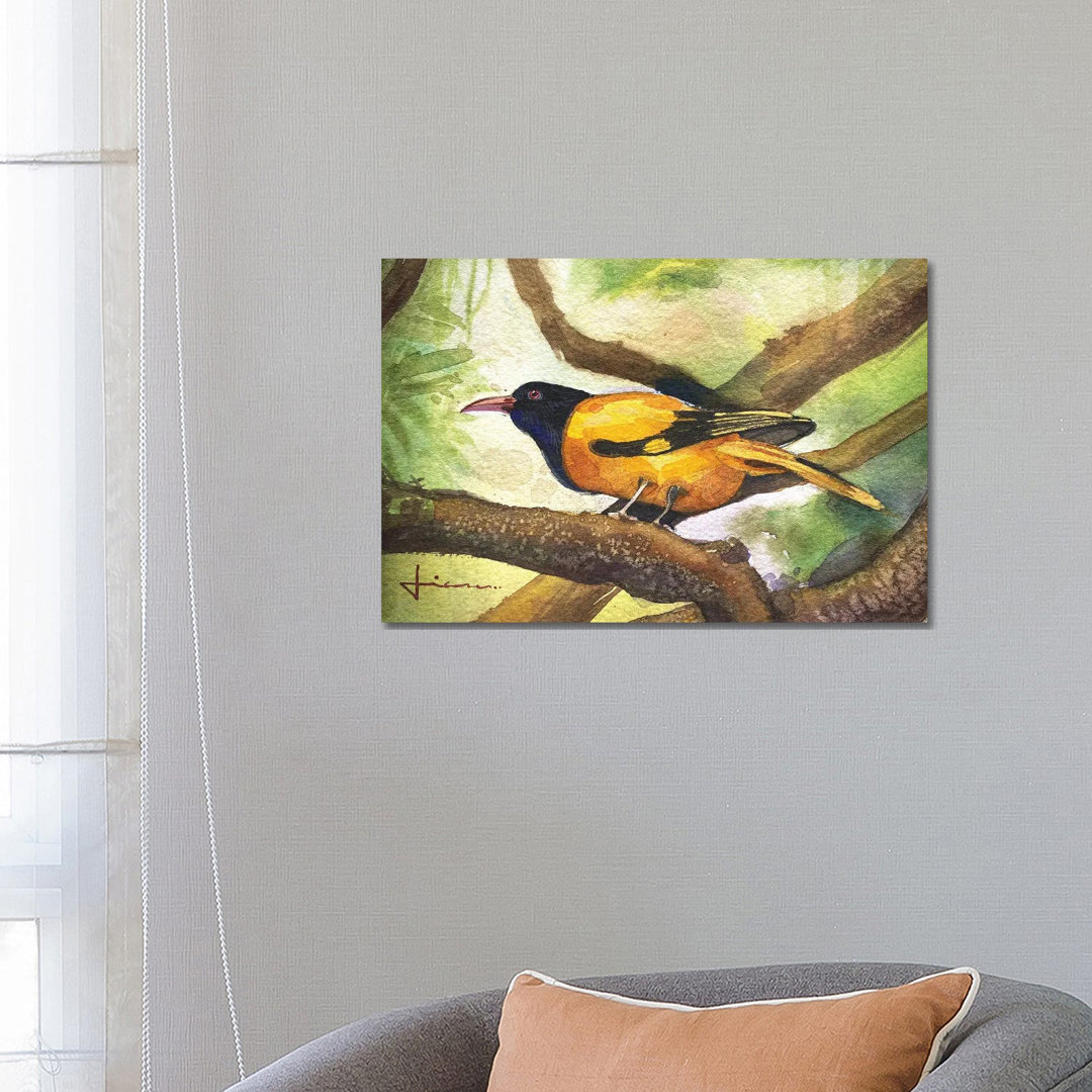 Perched Bird by Liam Kumawat - Wrapped Canvas Gallery-Wrapped Canvas Giclée