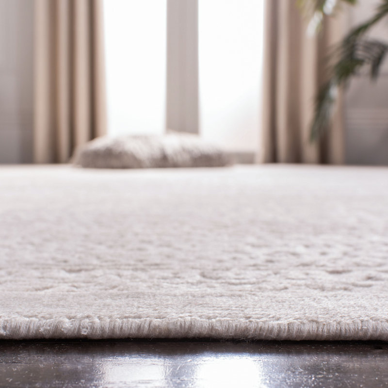 Tapis oriental en viscose / coton tissé à la main Bladon, Rectangle 6 pi x 9 pi