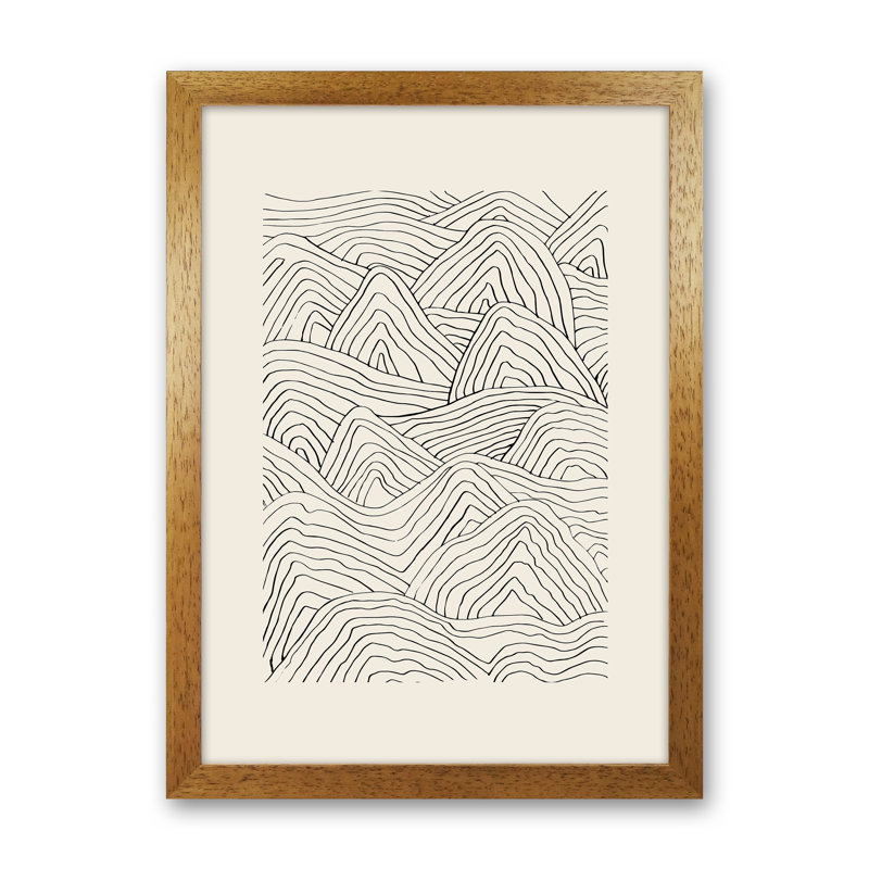 Organic Dunes by Planeta444 - Print, 63cm H x 46cm W x 3cm D, Brown Framed
