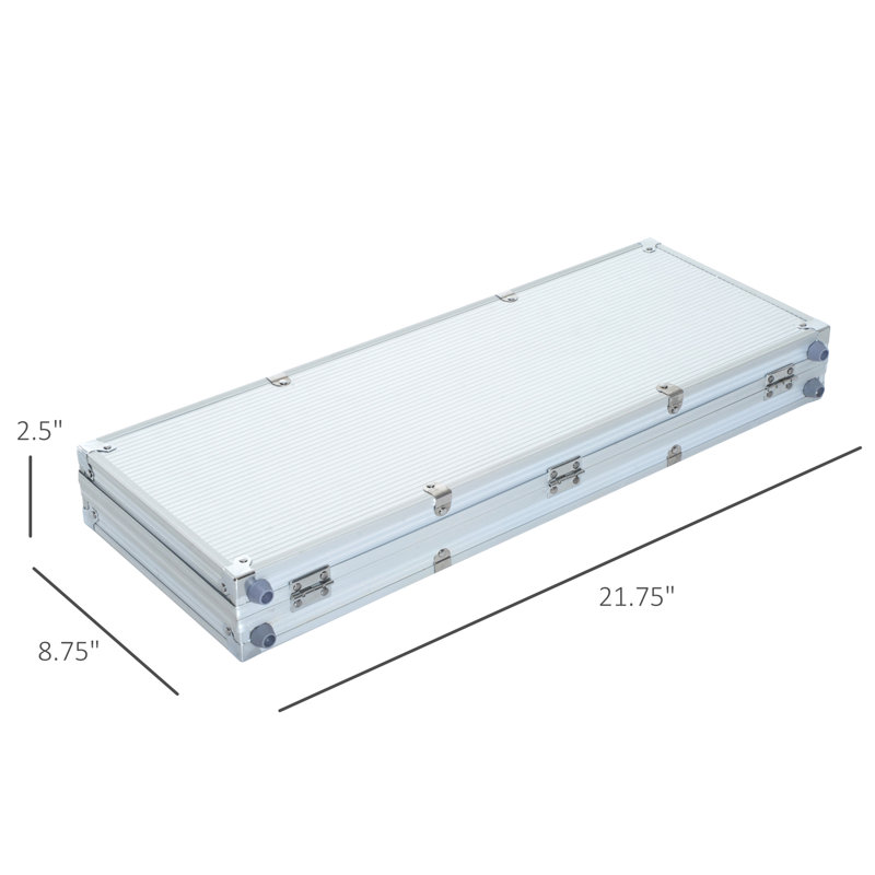 Jeu de jetons de poker en aluminium argenté
