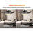 Modern 36 Inches Black Reversible Ceiling Fan With Dimmable LED Light, 6 Speed, Remote Control, For Bedroom Live Room