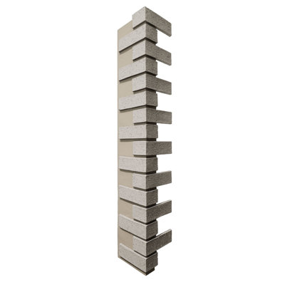Outside Corner for EverStone Faux Traditional Brick Siding Panels, 8"W x 7"D x 43"H, Pewter Color