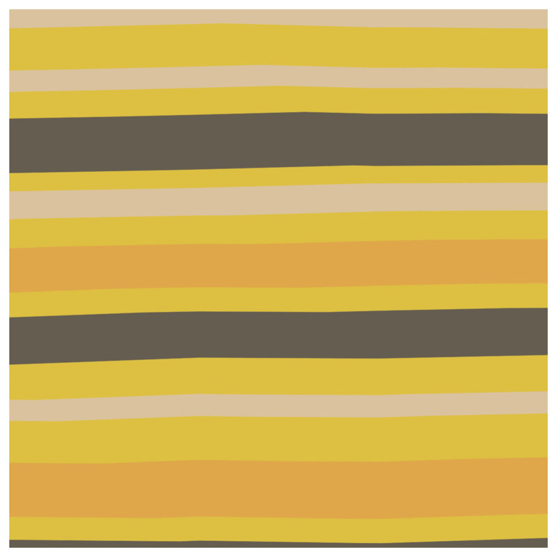 Tapis de bain à rayures jaunes et brunes, L 34 po x L 21 po