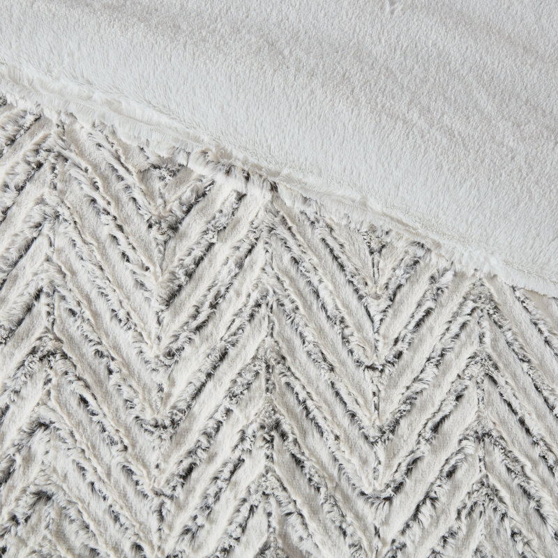 Ivory King Faux Fur Down Alternative Comforter Set