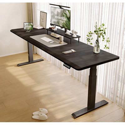 Solid Wood Electric Height-Adjustable Desk