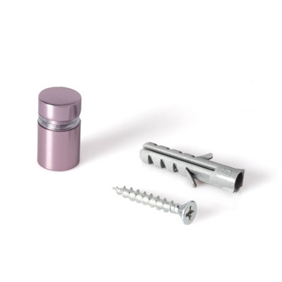 Sign Standoff 1/2" Diameter X 1/2" Barrel Length Purple Aluminum Eco Series Easy Fasten Standoff Pack Of 20 By Outwater
