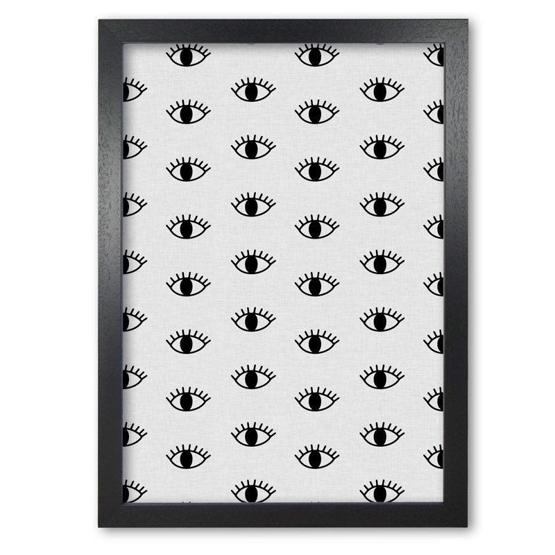 Eyes Open - Print, 85 cm H x 60 cm W x 5 cm D, Black Grain Frame