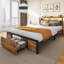 96cm Height Bed Frame with LED Headboard No Box Spring Needed-1867916873-1867916874