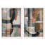 «Enigmatic Shade Duo Shadowbox», ensemble d'art abstrait Boho par Art Remedy, cadre blanc, 20 x 30-666649537-666649538