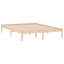 Structure de lit en bois de pin massif naturel-1857430846