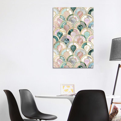 Marble Inlays 1 Piece Wall Art on Canvas