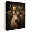 Vache avec couronne florale, art abstrait rétro, fleur de vache, nature-1184056871