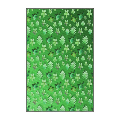 Tapis 100% à motifs lavables à la machine 2989 - Pat959 GRN