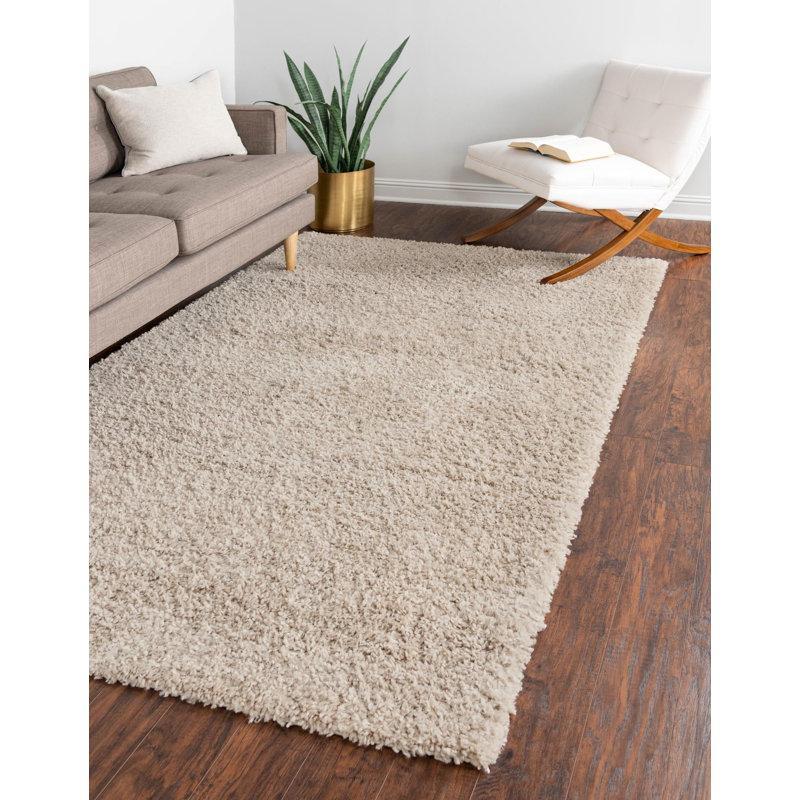 Tapis beige tissé à la machine Analena, Rectangle 7 pi 10 po x 10 pi
