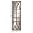 Wood Window Pane Inspired Panel Brown Wall Mirror with Galvanized Metal Frame