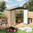 8Ft X 6Ft Metal Garden Shed With Apex Roof For Outdoor Storage, Galvanized, , , Storage Various Tools, Easy Assembly Routine