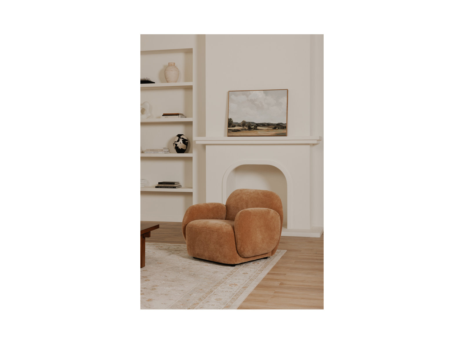 Mikah Lounge Chair, Copper Performance Chenille