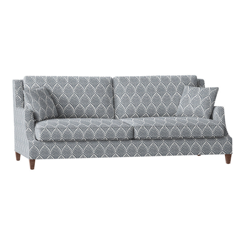 Savannah Sofa, Walnut, Perigold Linnaeus Indigo