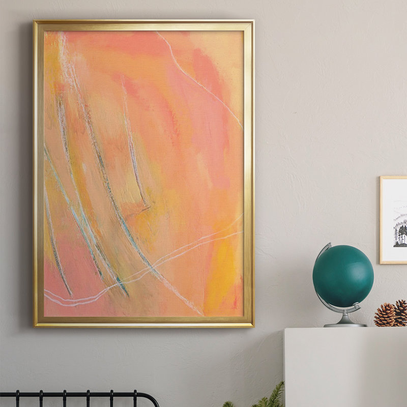 «Peach Bliss I», impression sur papier, Or, H 42,5 po x l 30,5 po x P 1 po